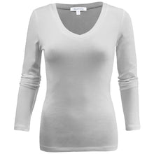 Load image into Gallery viewer, Women&#39;s Long Sleeve T-Shirt V-Neck Basic Layer Spandex Shirts