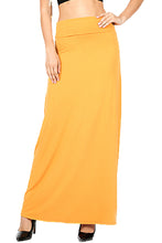 Load image into Gallery viewer, Premium  Fold Over High Waist  Long  Floor Length Maxi Skirt 