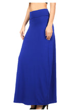 Load image into Gallery viewer, Premium  Fold Over High Waist  Long  Floor Length Maxi Skirt 