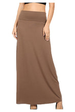 Load image into Gallery viewer, Premium  Fold Over High Waist  Long  Floor Length Maxi Skirt 