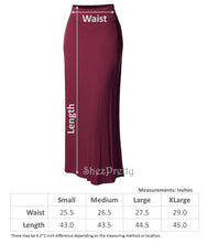 Load image into Gallery viewer, Premium  Fold Over High Waist  Long  Floor Length Maxi Skirt 