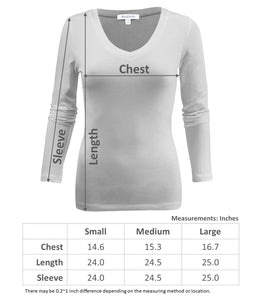 Women's Long Sleeve T-Shirt V-Neck Basic Layer Spandex Shirts