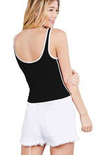 Load image into Gallery viewer, Women&#39;s Basic Sleeveless Scoop Neck Contrast Tape Tank Tops