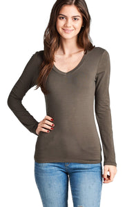 Long Sleeve V Neck Jersey